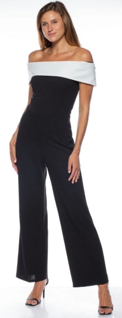 Marina Women's Wide Leg Jumpsuit Navy 14 NWT